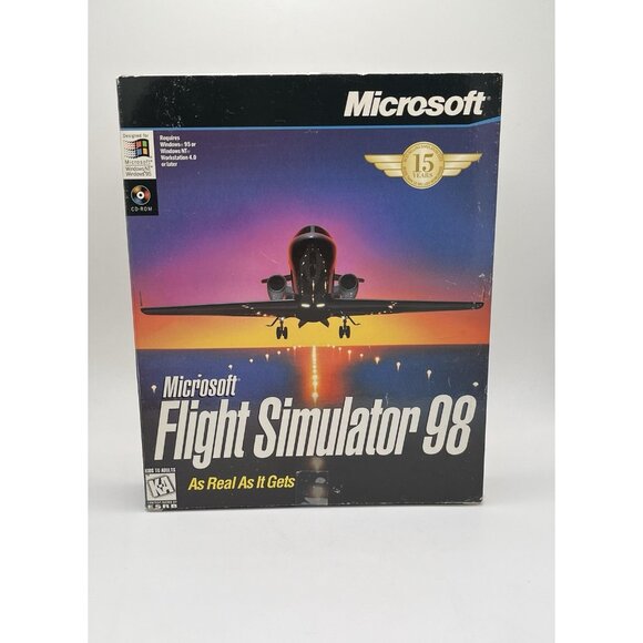 Microsoft Flight Simulator 98 (PC, 1997) & Microsoft SideWinder 3D Pro Vintage - Picture 6 of 14